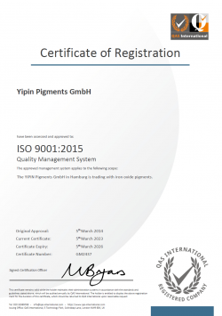 Certificate ISO 9001:2015